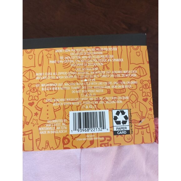 Members Mark Matching Set 3 piece Girls Top Pants Coat Jacket Woodland Owl Trees - Picture 7 of 12